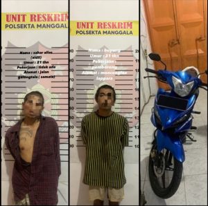 Gerak Cepat Timsus Polsek Manggala Ringkus Dua Curanmor 1 x 24 Jam