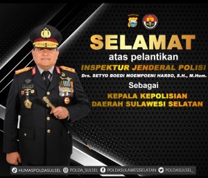 Irjen Pol Setyo Boedi Resmi Jabat Kapolda Sulsel Gantikan Nana Sudjana