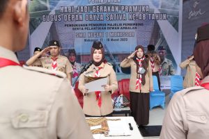 Ketua Kwartir Pramuka Cabang Makassar “Fatmawati” Kukuhkan Majelis Pembimbing dan Pembina Ambalan SMA Negeri 1