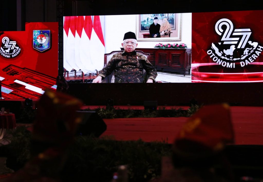 Puncak Hari OTDA di Makassar, Wakil Presiden Sampaikan Pesan Khusus Via Virtual