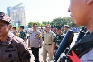Danny Pomanto, Pj Gubernur dan Kapolda Sulsel Kompak Gelar Pasukan Mantap Brata Menuju Pemilu Damai