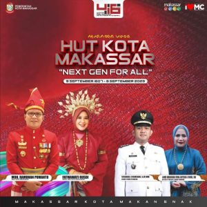 Camat Ujung Pandang Bersama Ketua TP PKK Kecamatan Ucapkan Selamat Hari Jadi Kota Makassar ke 416