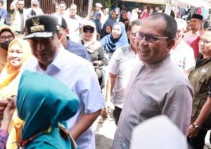 Danny, Pj Gubernur dan Sekprov Kompak Tinjau Gerakan Pangan Murah di Makassar