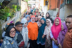 Indira Yusuf Ismail Tinjau dan Apresiasi Lorong Wisata Gimje di Kelurahan Kalukuang