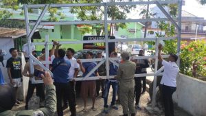 Dinas Penataan Ruang Makassar Tertibkan Pagar Bangunan di Lahan PSU