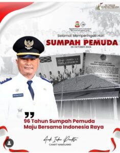 Camat Mamajang Beri Ucapan Selamat Hari Sumpah Pemuda