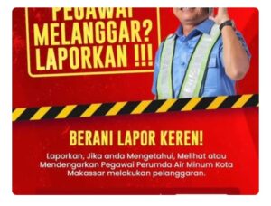 Perumda Air Minum Makassar Minta Masyarakat Laporkan Pegawai yang Melakukan Pelanggaran