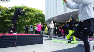 Melinda Aksa Pimpin Kegiatan Healthy Pound Fit Fun Bersama Tiga Organisasi Perempuan Kota Makassar