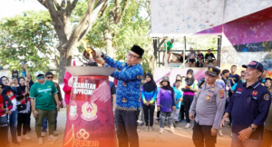 Camat Rappocini Terima Kirab Obor Porkot VIII Kota Makassar 2023