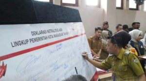 Camat Mariso Hadiri Deklarasi Pemilu Damai di Ruang Sipakatau Balai Kota Makassar