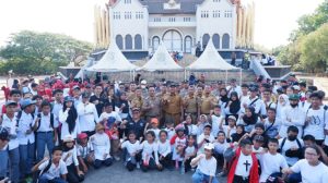 Kecamatan Ujung Pandang Sambut Kirab Obor Porkot Makassar 2023