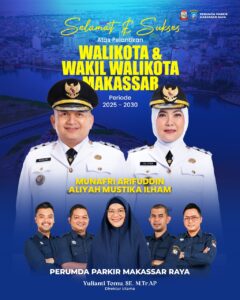 Jajaran Direksi Perumda Parkir Ucapkan Selamat Atas Pelantikan Bapak Munafri Arifuddin dan Ibu Aliyah Mustika Ilham